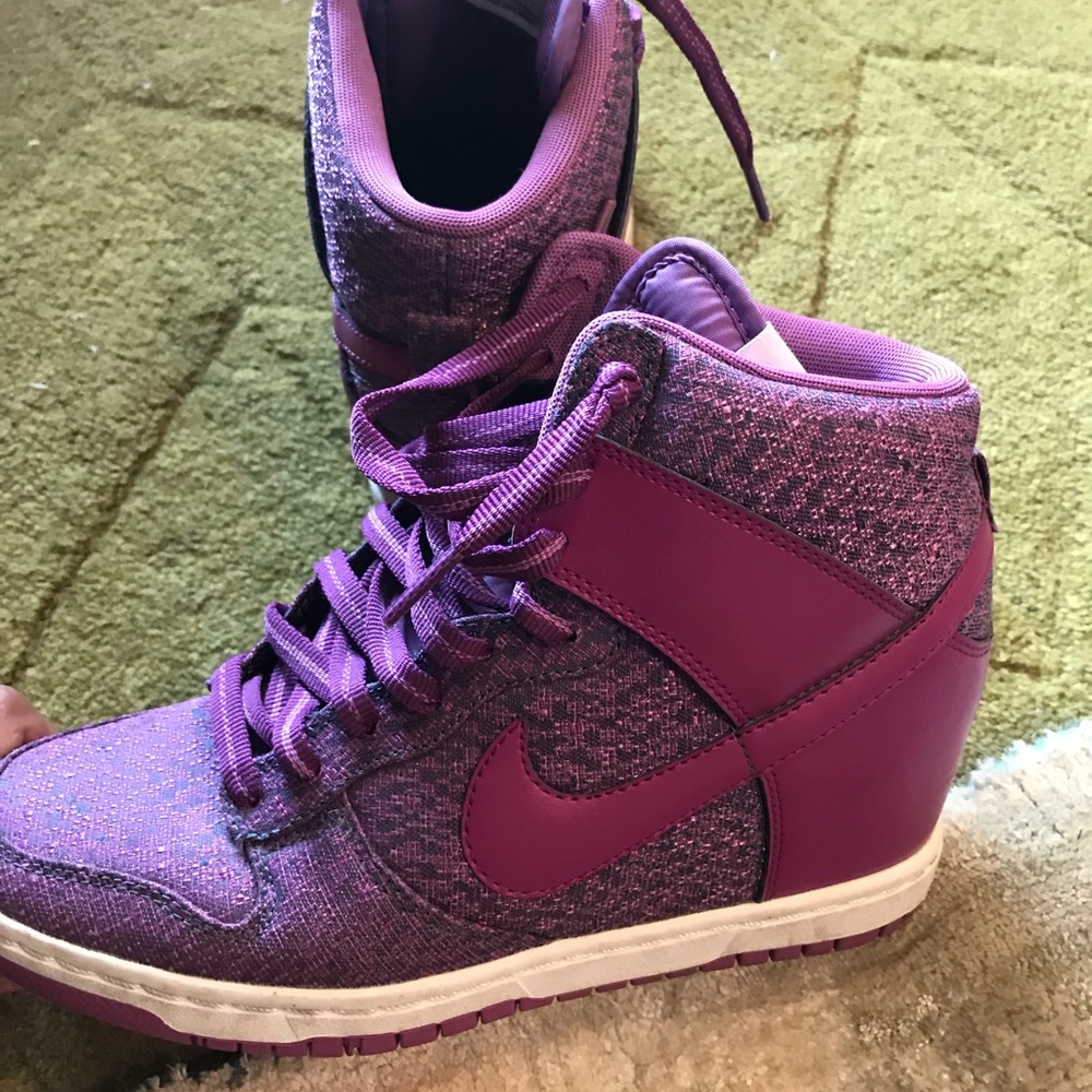 Nike Dunk Sky Hi Wedge Sneakers Purple